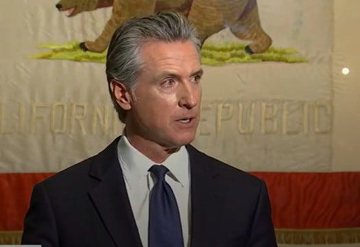 El gobernador Gavin Newsom dice que California rechazará los boletos